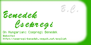 benedek csepregi business card